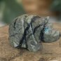 Native American Zuni Bear Fetish Bead Hand Carved Sprit Animal Turquoise Eyes .9