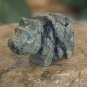 Native American Zuni Bear Fetish Bead Hand Carved Sprit Animal Turquoise Eyes .9