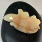 Yellow Jade Carved Sea Turtle Figurine Miniature Stone Animal Carving Mini 1.4"