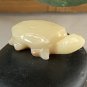 Yellow Jade Carved Sea Turtle Figurine Miniature Stone Animal Carving Mini 1.4"