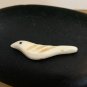 Vintage Natural Bone Carved Bird Fetish Bead Drilled Native American Animal .9"