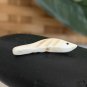 Vintage Natural Bone Carved Bird Fetish Bead Drilled Native American Animal .9"