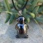 PUFFY Hematite Penguin Pendant Necklace Shiny Polished Black Bird Unisex Jewelry