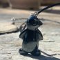 PUFFY Hematite Penguin Pendant Necklace Shiny Polished Black Bird Unisex Jewelry