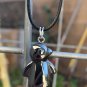 PUFFY Hematite Penguin Pendant Necklace Shiny Polished Black Bird Unisex Jewelry