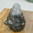 MINI African Bloodstone Carved Gnome Figurine Stone Carving Miniature Crystal 1"