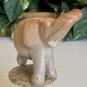 Soapstone Hand Carved Elephant Figurine Carving Baby Animal Statue Figure 4"x 3"