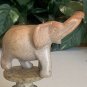 Soapstone Hand Carved Elephant Figurine Carving Baby Animal Statue Figure 4"x 3"