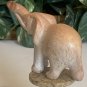 Soapstone Hand Carved Elephant Figurine Carving Baby Animal Statue Figure 4"x 3"