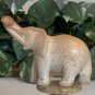 Soapstone Hand Carved Elephant Figurine Carving Baby Animal Statue Figure 4"x 3"