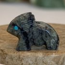 Zuni Rabbit Fetish Bead Hand Carved Native American Stone Animal Bunny Turquoise Zuni Rabbit Fetish Bead Hand Carved Native American Stone Animal Bunny Turquoise
