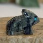Zuni Rabbit Fetish Bead Hand Carved Native American Stone Animal Bunny Turquoise