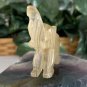 Onyx Calcite Elephant Figurine Hand Carved Stone Zoo Safari Animal Carving 2.5"
