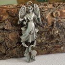 Pewter Angel Hanging Ornament Spiritual Guardian Pendant Robes Stars Vintage 3.5 Pewter Angel Hanging Ornament Spiritual Guardian Pendant Robes Stars Vintage 3.5