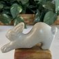 Large Soapstone Carved Rabbit Figurine Stone Bunny Carving Animal Figure Pet 4&acirc;��