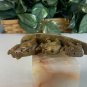 Soapstone Elephant Family Figurine Sculpture Carving Animal Incense Holder 4.5"