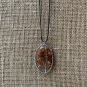 Carnelian Crystal Tree of Life Pendant Necklace Wire Wrapped Chakra Healing 20"