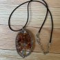 Carnelian Crystal Tree of Life Pendant Necklace Wire Wrapped Chakra Healing 20"