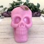Large Pink Skull Candle Halloween 3D Non Scented Anatomical Big Head Skull 7"x6"