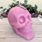 Large Pink Skull Candle Halloween 3D Non Scented Anatomical Big Head Skull 7"x6"