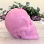 Large Pink Skull Candle Halloween 3D Non Scented Anatomical Big Head Skull 7"x6"