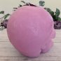 Large Pink Skull Candle Halloween 3D Non Scented Anatomical Big Head Skull 7"x6"