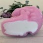 Large Pink Skull Candle Halloween 3D Non Scented Anatomical Big Head Skull 7"x6"