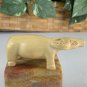 Vintage Hand Carved Boxwood Netsuke Animal Figurine Wood Carving Buffalo Ox 3.5"