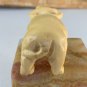 Vintage Hand Carved Boxwood Netsuke Animal Figurine Wood Carving Buffalo Ox 3.5"