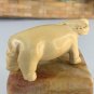 Vintage Hand Carved Boxwood Netsuke Animal Figurine Wood Carving Buffalo Ox 3.5"