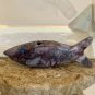 Zuni Carved Fish Fetish Bead Drilled Stone Native American Animal Carving  1.1”