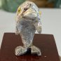 Miniature DOLPHIN Stone Carving Mini Figurine Grey Steatite Soapstone Animal 1.5