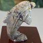 Miniature DOLPHIN Stone Carving Mini Figurine Grey Steatite Soapstone Animal 1.5