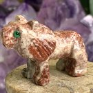 Mini LION Stone Carving Figurine Steatite Soapstone Carved Cat Animal Figure 1.5