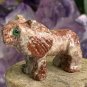 Mini LION Stone Carving Figurine Steatite Soapstone Carved Cat Animal Figure 1.5