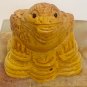 Vintage Boxwood Money Frog Netsuke Animal Figurine Hand Carved Wooden Figure 2"