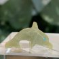 Serpentine Native American Zuni Hand Carved Dolphin Fetish Stone Animal Bead .8"