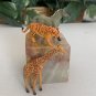 3 Zoo Wild Animals Figurines Hard Composite Plastic Toy Figure Tiger Giraffe Lot