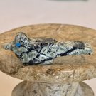 Vintage Native American Zuni Carved Stone Bird Fetish Bead Turquoise Eyes 1.1”