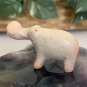 3 Mini Soapstone Carved Wild Animals Zoo Safari Animal Carvings Hippo Lion Trio