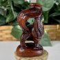 Hand Carved Rooster Boxwood Netsuke Figurine Wood Carved Animal Fancy Plumage
