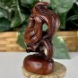 Hand Carved Rooster Boxwood Netsuke Figurine Wood Carved Animal Fancy Plumage