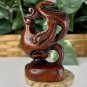 Hand Carved Rooster Boxwood Netsuke Figurine Wood Carved Animal Fancy Plumage