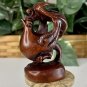 Hand Carved Rooster Boxwood Netsuke Figurine Wood Carved Animal Fancy Plumage