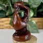 Hand Carved Rooster Boxwood Netsuke Figurine Wood Carved Animal Fancy Plumage