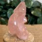Antique Hand Carved Rose Quartz Buddha Daikokuten Seven Lucky Gods Figurine 2"