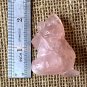 Antique Hand Carved Rose Quartz Buddha Daikokuten Seven Lucky Gods Figurine 2"