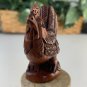 Vintage Hand Carved Rooster Boxwood Netsuke Animal Figurine Wood Carving Figure