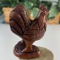 Vintage Hand Carved Rooster Boxwood Netsuke Animal Figurine Wood Carving Figure