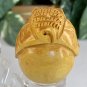 Boxwood Carved Pi Xiu Ball Netsuke Statue Chinese Wealth Amulet Pendant Decor